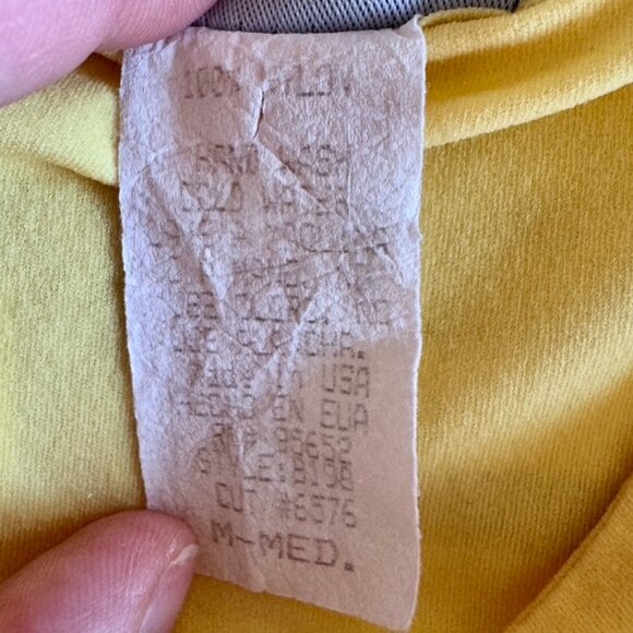 Y2K Vintage Light Yellow Strappy Tank Top With Rhinestone Crown - Picture 5 of 5